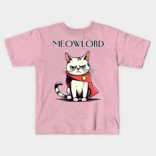 Alone Cute Cat Meow Lord Kids T-Shirt